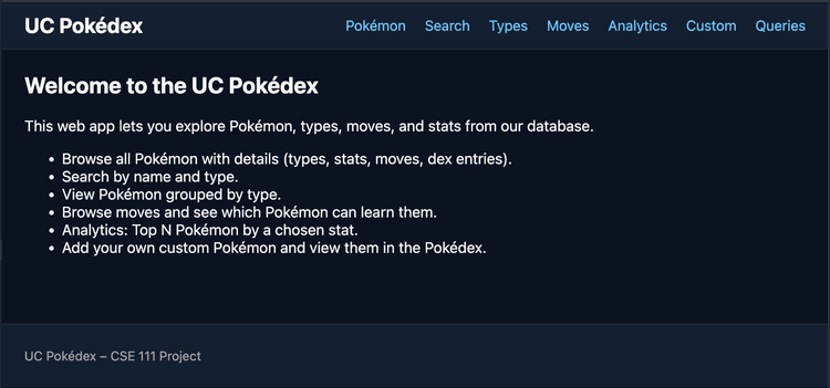UC Pokédex